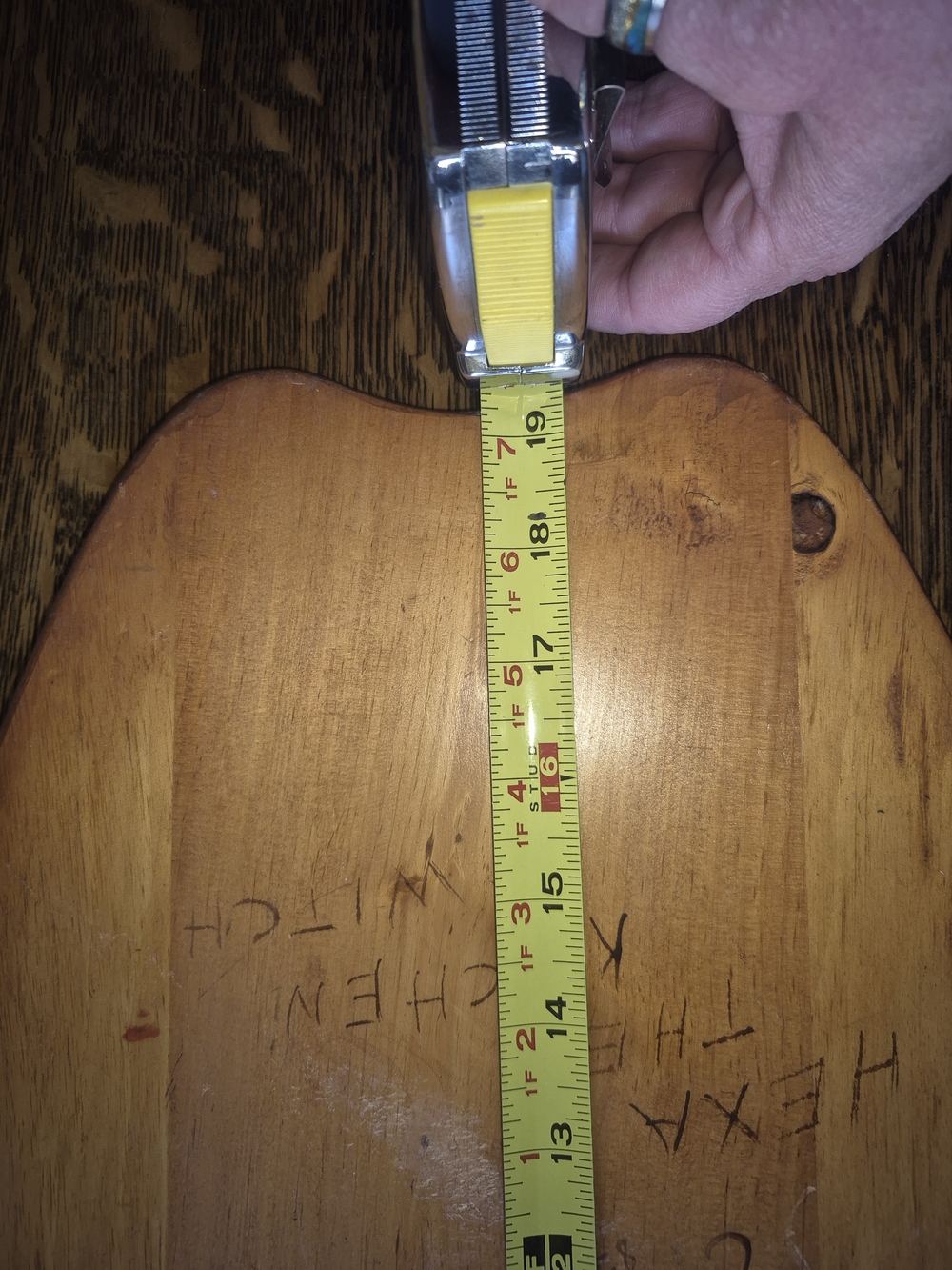 Vintage Kitchen Witch Wooden Welcome Paddle Sign - Picture 7 of 8